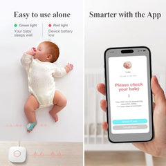 Smart Baby Breathing Monitor with 2.5K PTZ Camera, Sleep Tracking & App-Controlled Health Alerts