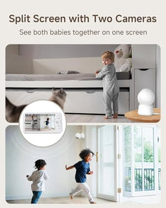 WiFi Baby Monitor with 5-Inch Display, Auto Tracking Camera, Night Vision & App Control