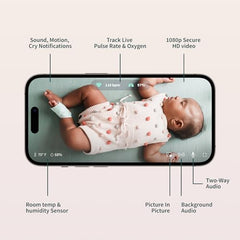 Pulse Oxygen Baby Monitor Sock with 1080P WiFi Camera