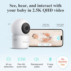 Smart Baby Sock Monitor Bundle with 2.5K HD Camera