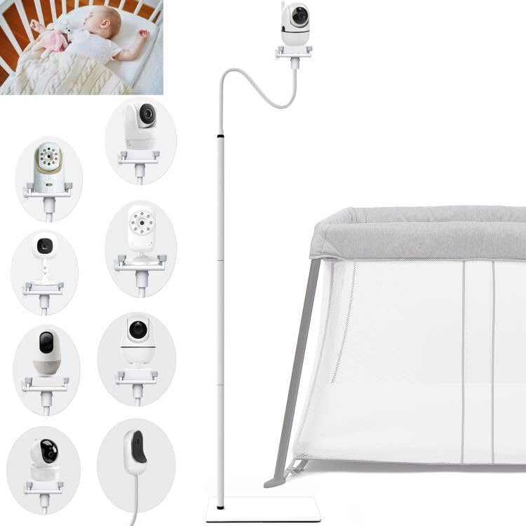 Baby Monitor Floor Stand – Adjustable Mount, Universal Compatibility