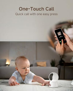 WiFi Baby Monitor with 5-Inch Display, Auto Tracking Camera, Night Vision & App Control