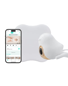 CüboAi CuboAi New Model Sleep Safety Bundle, Safety Alerts & Breathing Motion Detection, 2.5K QHD Night Vision WiFi Baby Monitor Camera, 2-Way Audio, Temp & Humidity Sensor, Lullabies, App Control