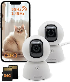 Security Camera – 2.5K, PTZ, 360° WiFi, AI Human & Pet Detection
