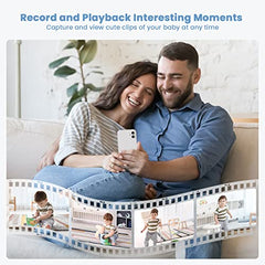 Baby Monitor – 2K, Dual Camera, 5" Split Screen, PTZ, Motion & Cry, Temp Sensor, Night Vision