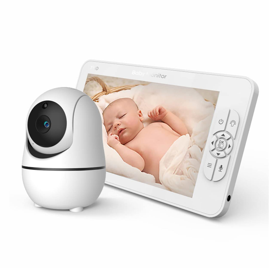 1080P Split-Screen Baby Monitor with 7-Inch Screen