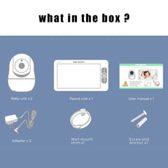 2-Camera Split-Screen Baby Monitor with 7-Inch Screen