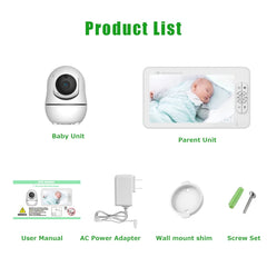 1080P Split-Screen Baby Monitor with 7-Inch Screen