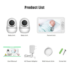 2-Camera Split-Screen Baby Monitor with 7-Inch Screen