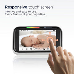 WiFi HD Baby Monitor with AI Cry Detection, 5-Inch Touch Screen & App Monitoring
