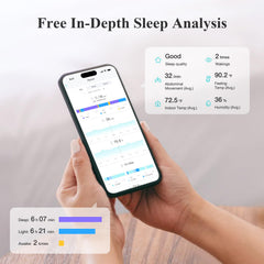 2.5K Smart Baby Breathing Monitor with Motion Tracking, Vibration Alerts & No Monthly Fee System