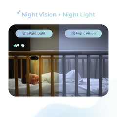 AI Smart Wireless Baby Car Monitor with Cry/Laugh Detection, Virtual Fence & 1000ft Night Vision Range