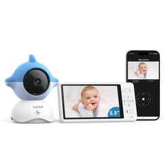 4-Camera 2K PTZ Baby Monitor with 5.5-Inch Display
