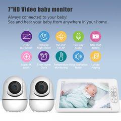 2-Camera Split-Screen Baby Monitor with 7-Inch Screen