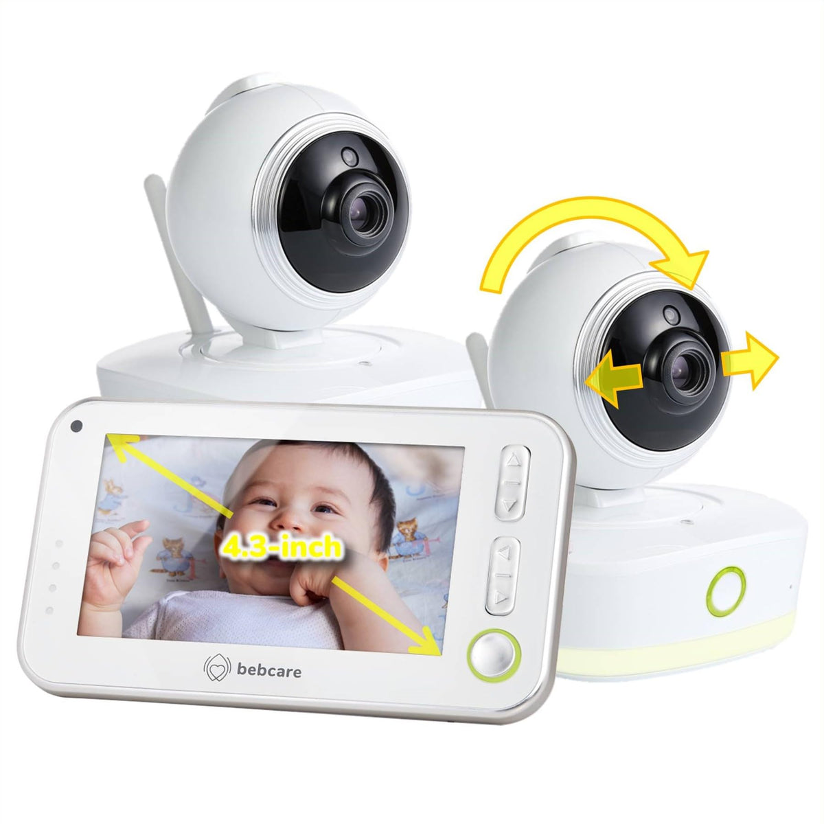2-Camera Video Baby Monitor with Pan-Tilt Camera
