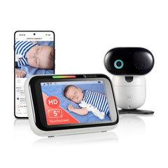 WiFi HD Baby Monitor with AI Cry Detection, 5-Inch Touch Screen & App Monitoring