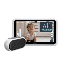 AI Smart Wireless Baby Car Monitor with Cry/Laugh Detection, Virtual Fence & 1000ft Night Vision Range