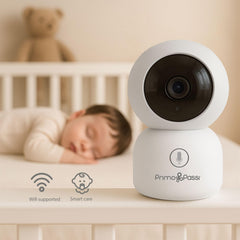 Smart WiFi Baby Monitor with HD Display, Night Vision, Temperature Sensor & App Control (5-Inch Screen)