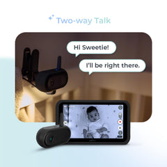 AI Smart Wireless Baby Car Monitor with Cry/Laugh Detection, Virtual Fence & 1000ft Night Vision Range