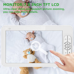 1080P Split-Screen Baby Monitor with 7-Inch Screen