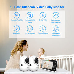 No-WiFi 2-Camera PTZ Baby Monitor