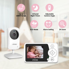 VTimes Baby Monitor with Camera and Audio, No WiFi