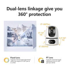 Dual-Lens PTZ WiFi Baby Monitor Camera
