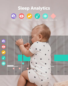 2.5K QHD Smart Baby Monitor with Sleep Safety Alerts, Floor Stand & App Control