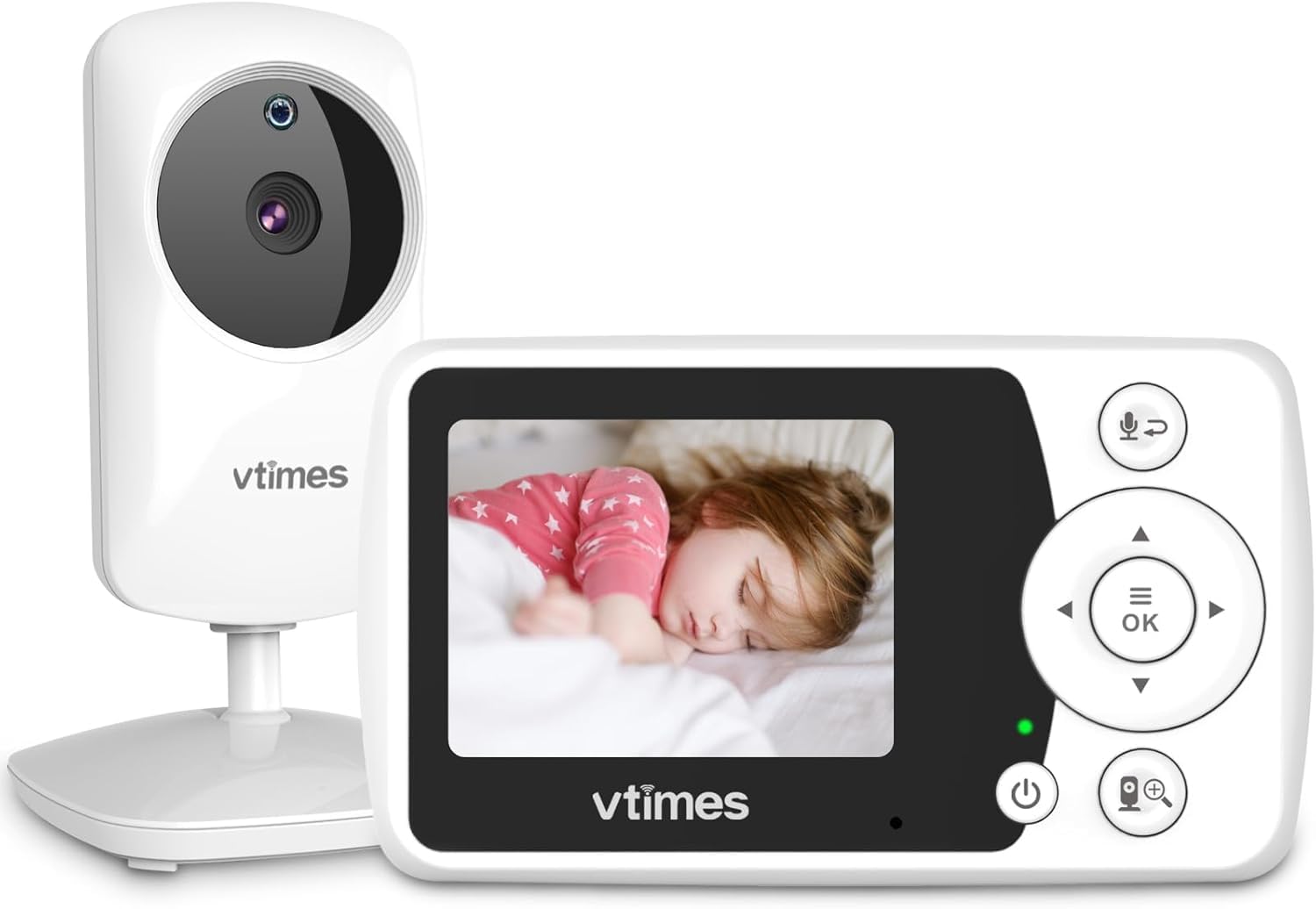 VTimes Baby Monitor with Camera and Audio, No WiFi
