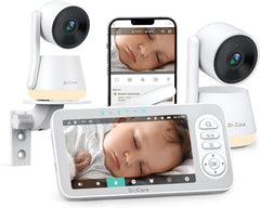 Smart WiFi Baby Monitor with Split-Screen Display, HD/2K Camera, Privacy Mode & Cry/Motion Alerts