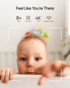 Baby Monitor – 4K Camera, 5" Screen, WiFi/No WiFi, 8X Zoom, PTZ, Night Vision, 24/7 Recording