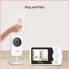VTimes Baby Monitor with Camera and Audio, No WiFi