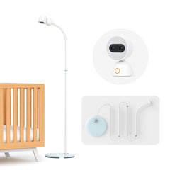 2-Camera Split-Screen Baby Monitor with 7-Inch Touch Screen and Floor Stand