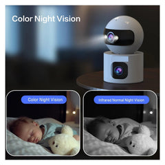 4K Dual-Lens Smart WiFi Auto-Tracking Security Baby Monitor Camera