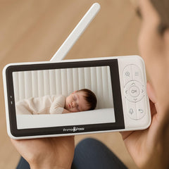Smart WiFi Baby Monitor with HD Display, Night Vision, Temperature Sensor & App Control (5-Inch Screen)