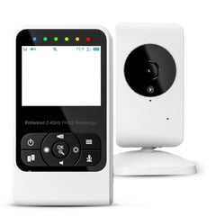 No-WiFi Split-Screen HD Video Baby Monitor with Night Light & Audio