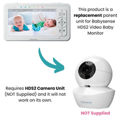 Babysense Parent Unit for HDS2 Video Baby Monitor, Replacement Unit