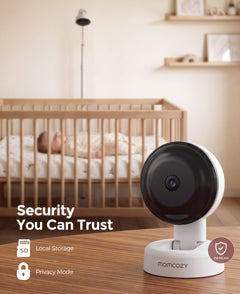 2K AI Smart Baby Monitor with 2-Way Audio, Cry & Motion Detection, Sleep Tracking & App Control