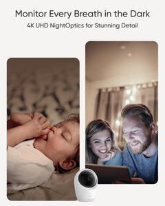Baby Monitor – 4K Camera, 5" Screen, WiFi/No WiFi, 8X Zoom, PTZ, Night Vision, 24/7 Recording