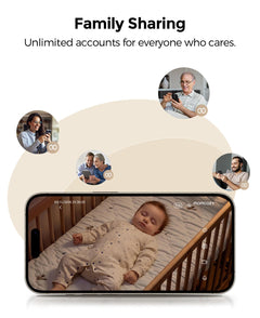 2K AI Smart Baby Monitor with 2-Way Audio, Cry & Motion Detection, Sleep Tracking & App Control