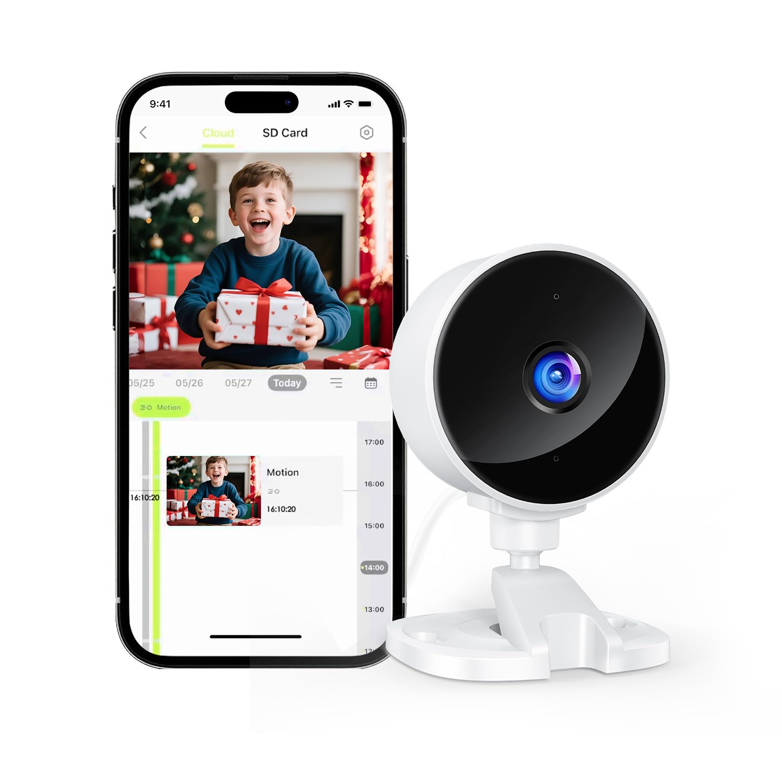 Baby Monitor – Night Vision, 2-Way Audio, Motion Detection, Alexa Compatible, Home Security Cam