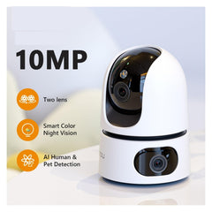 Dual-Lens PTZ WiFi Baby Monitor Camera