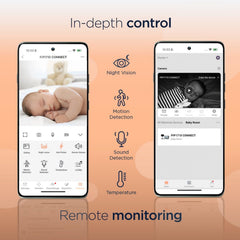 WiFi HD Baby Monitor with AI Cry Detection, 5-Inch Touch Screen & App Monitoring