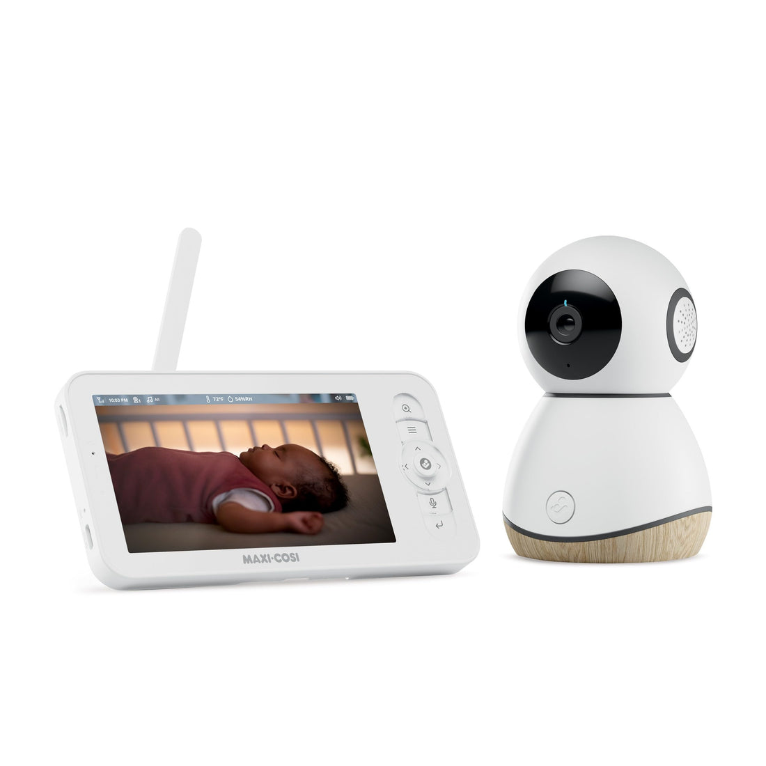 2K PTZ Baby Monitor with AI Cry Translation, Secure Non-WiFi Parent Unit & 5-Inch Display