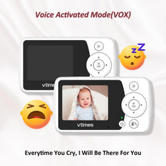 VTimes Baby Monitor with Camera and Audio, No WiFi