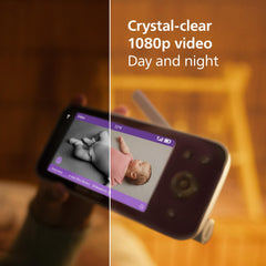 1080p Smart Baby Monitor with SenseIQ Sleep & Breathing Tracking, App Control & Cry Detection