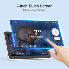 2-Camera Split-Screen Baby Monitor with 7-Inch Touch Screen and Floor Stand