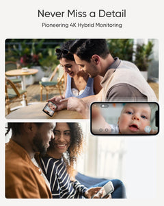 Baby Monitor – 4K Camera, 5" Screen, WiFi/No WiFi, 8X Zoom, PTZ, Night Vision, 24/7 Recording