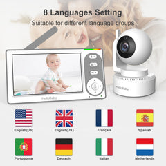 Baby Monitor – 4.3", No WiFi, PTZ, 30H Battery, Night Vision, VOX, Lullabies