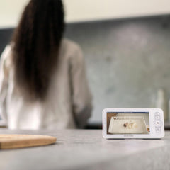 2K PTZ Baby Monitor with AI Cry Translation, Secure Non-WiFi Parent Unit & 5-Inch Display